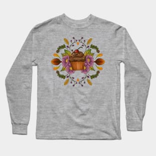 Autumnal chocolate cupcake Long Sleeve T-Shirt